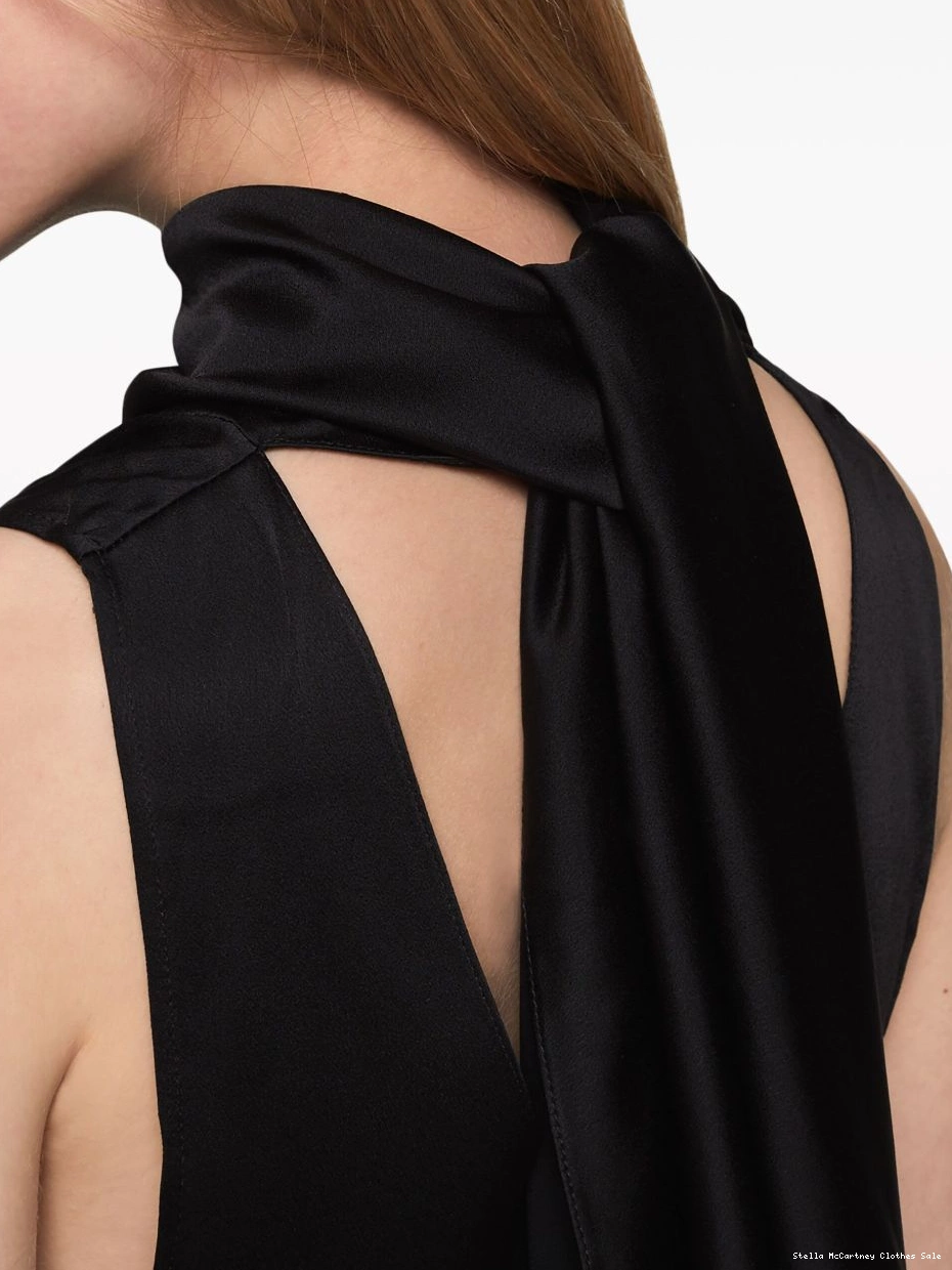 Cheap Women top McCartney Stella scarf-collar sleeveless 0724
